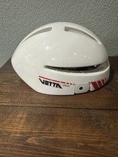 Vintage Vetta Corsa Bicycle Helmet White Made in Italy Size Large, dated 1988