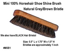 MINI Brown/GREY Horse Hair Western HAT or Fedora Lint Remover Brush
