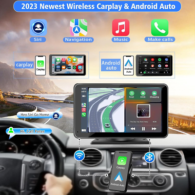 Display Touchscreen Auto Wireless CarPlay E Android Auto - 7 Pollici Touchscreen, Bluetooth, FM