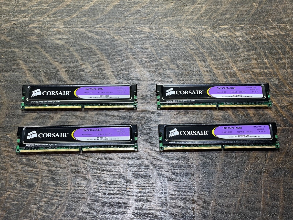 Corsair XMS2-6400 DDR2 4 GB - 4 x 1 GB - Working | eBay