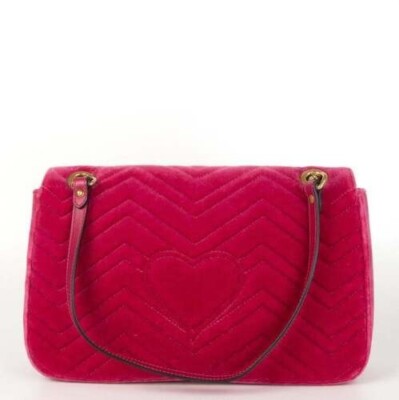 Gucci Blind For Love Pink Rose Velvet Handbag Bag Marmont GG Gucci Blind For Love Pink Rose Velvet Handbag Bag Marmont GG