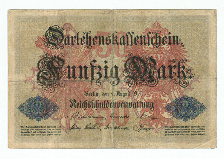 GERMANY BANKNOTE 50 MARK BERLIN 1914 | eBay GERMANY BANKNOTE 50 MARK BERLIN 1914 | eBay