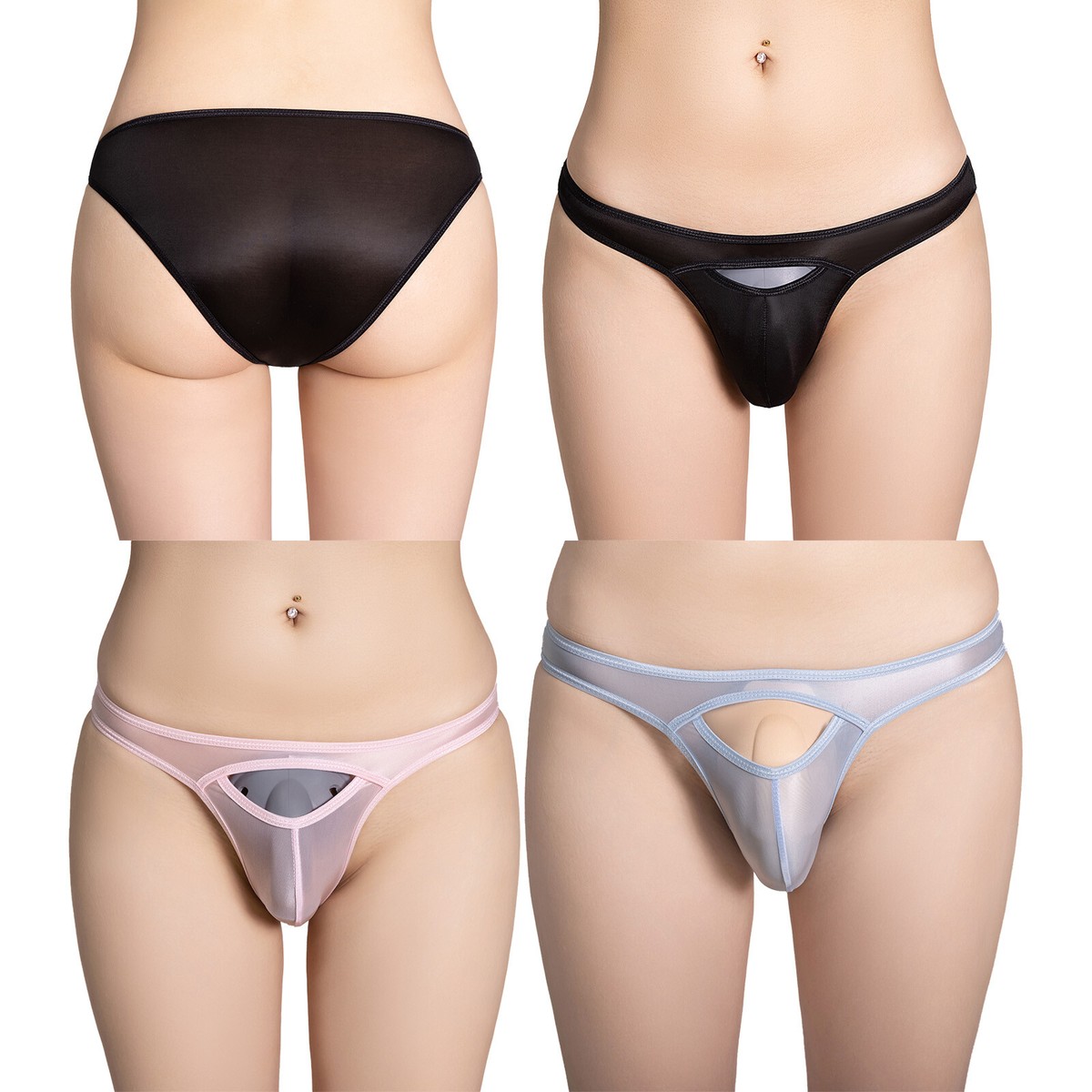 Men's See Through Sheer Sissy Panties Bulge Pouch Briefs Crossdress  Underwear | eBay