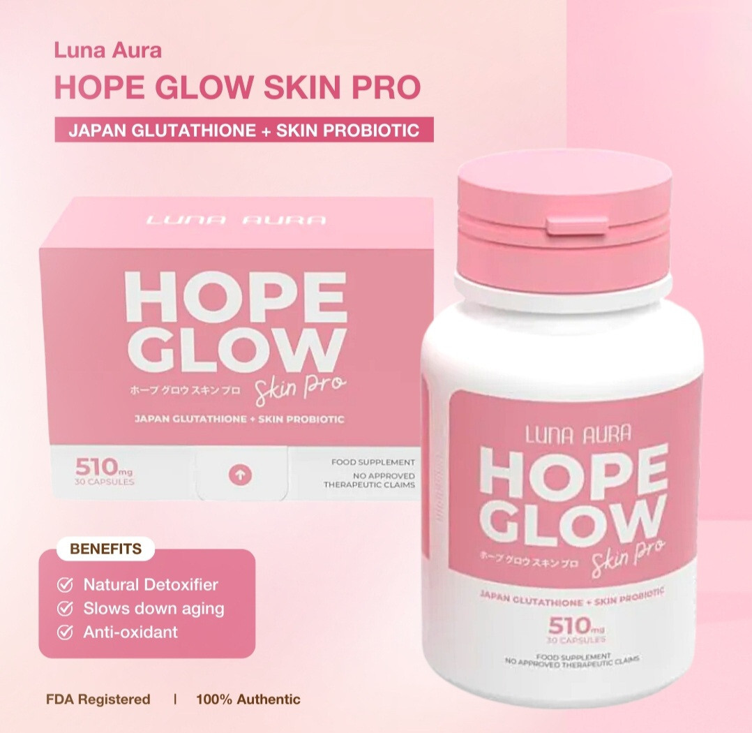 LUNA AURA HOPE GLOW Skin Pro Japan Glutathione + Skin Probiotic 510mg 30  Caps | eBay Australia