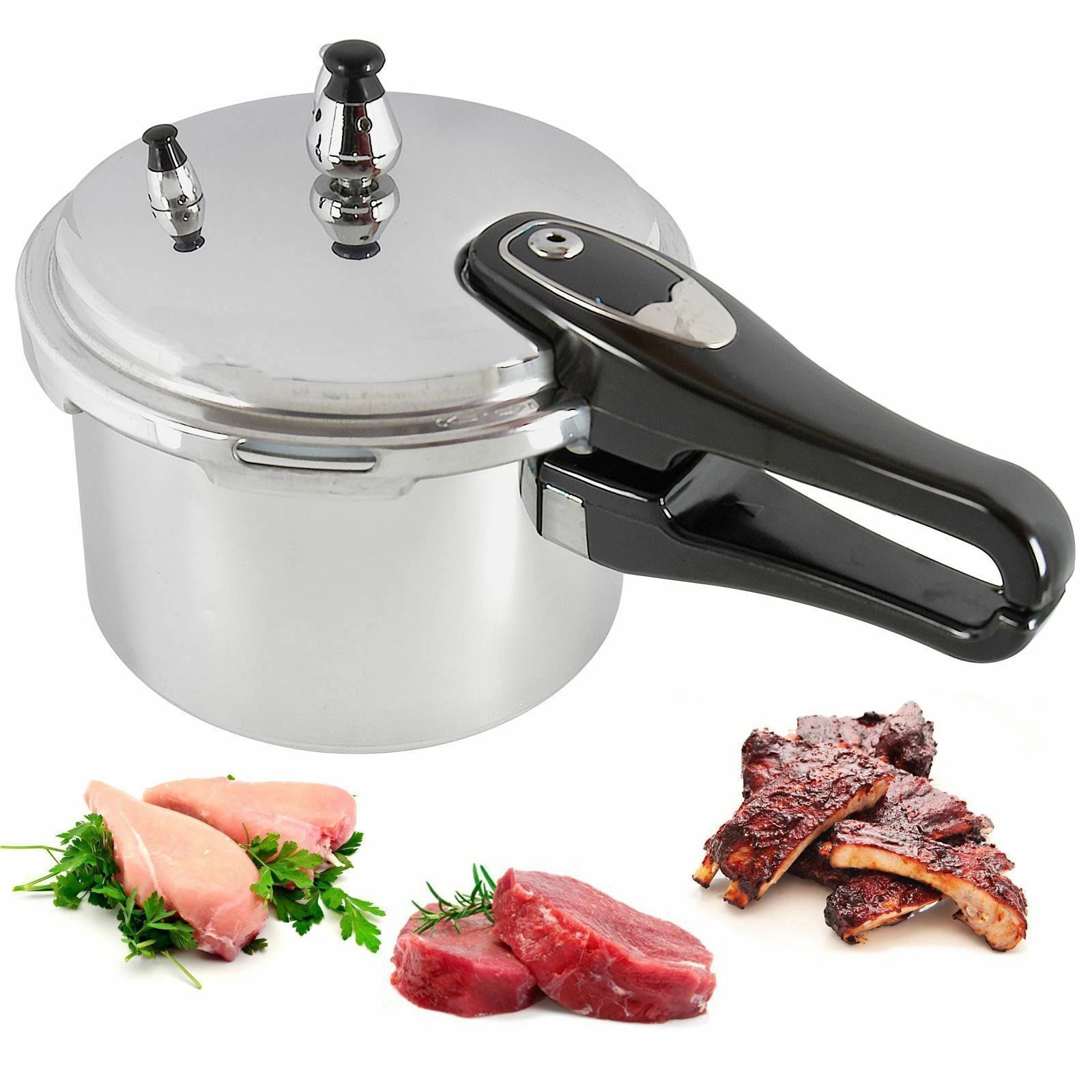13 LITRE ALUMINIUM PRESSURE COOKER KITCHEN CATERING HOME NEW WITH EXTRA GASKET
Opens in a new window