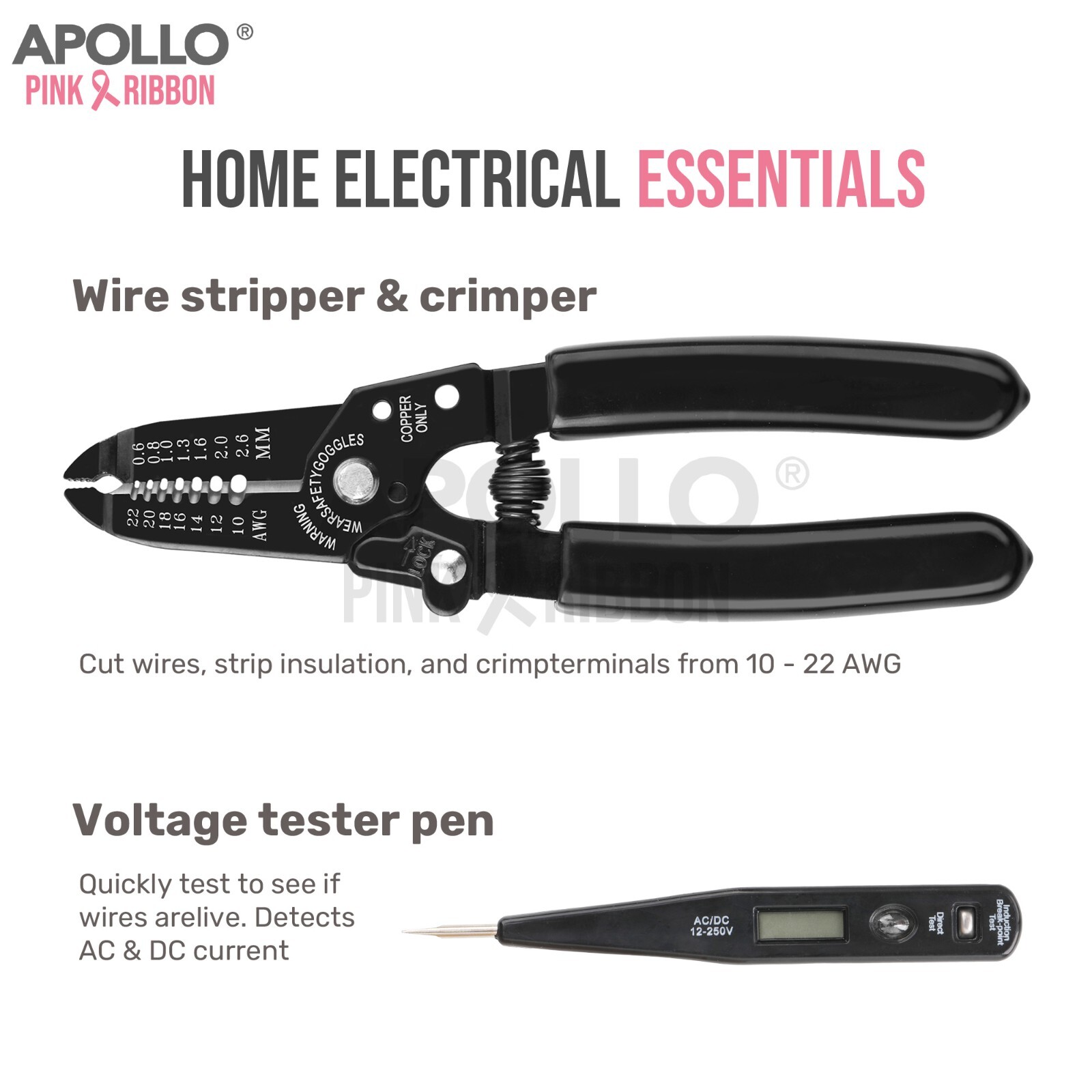 Apollo 170pc Pink Tool Kit packaging