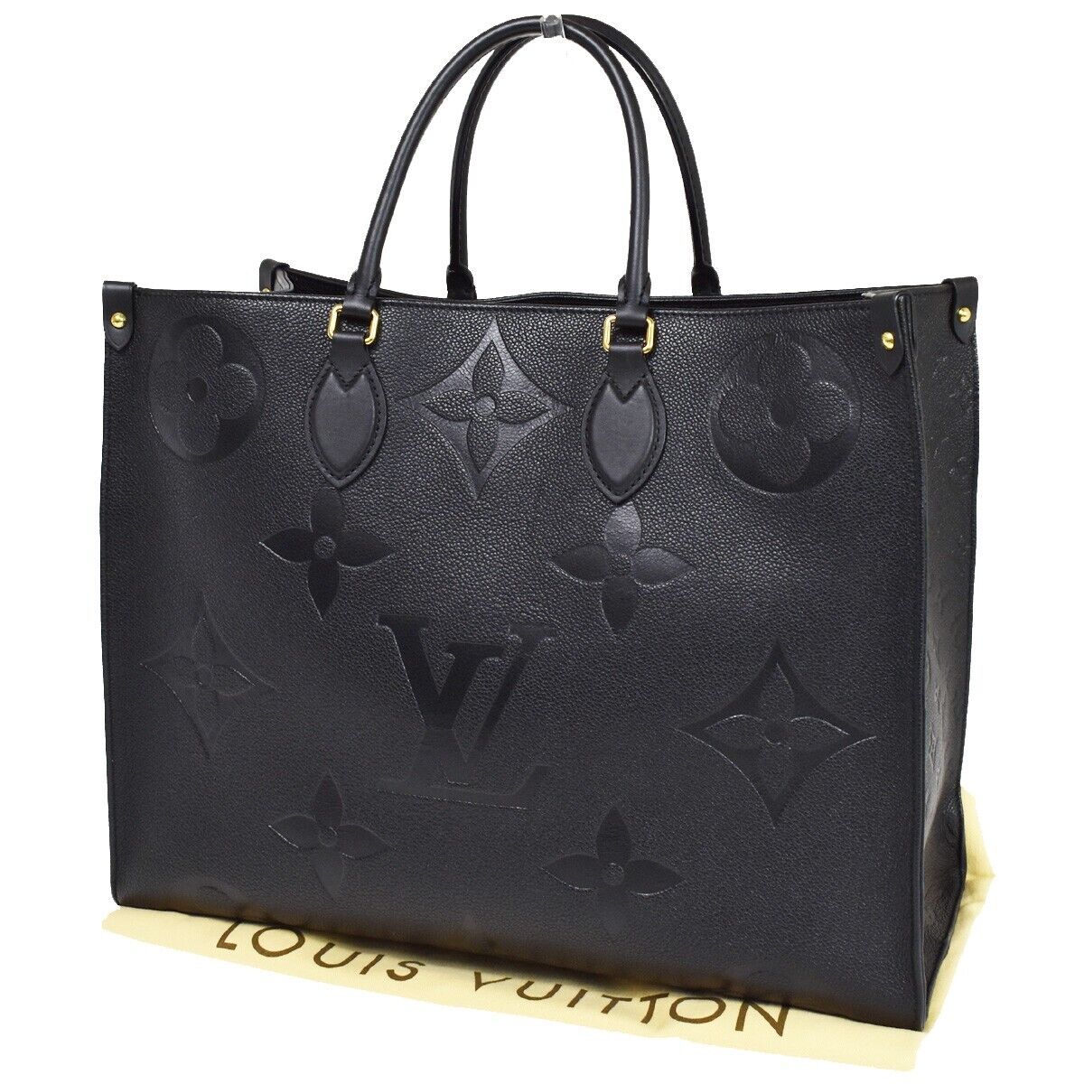 LOUIS VUITTON Neverfull MM Monogram Empreinte Tote Bag Black - 10% OFF