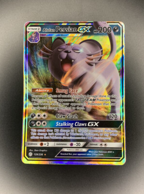 alolan persian gx pokemon card ALOLAN PERSIAN GX PSA 10 COSMIC ECLIPSE – IGI CARDS main image 1