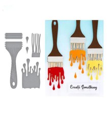 Painting Brush Metal Cutting Dies DIY Album Embossing Card Scrapbooking Stencils
