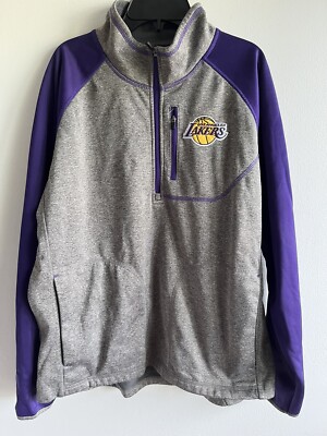 Los Angeles Lakers Youth 3/4 Zip Pullover Sweatshirt Patch Logo