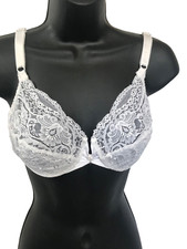Bra 34D underwire Oscar de la Renta white Lace Semi Sheer vintage nice condition
