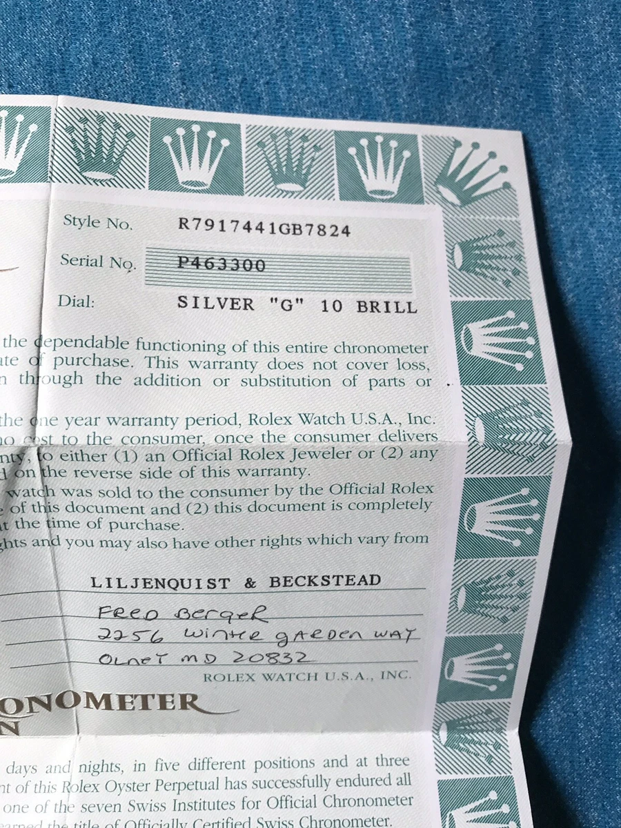 Certificato autenticità rolex cheap