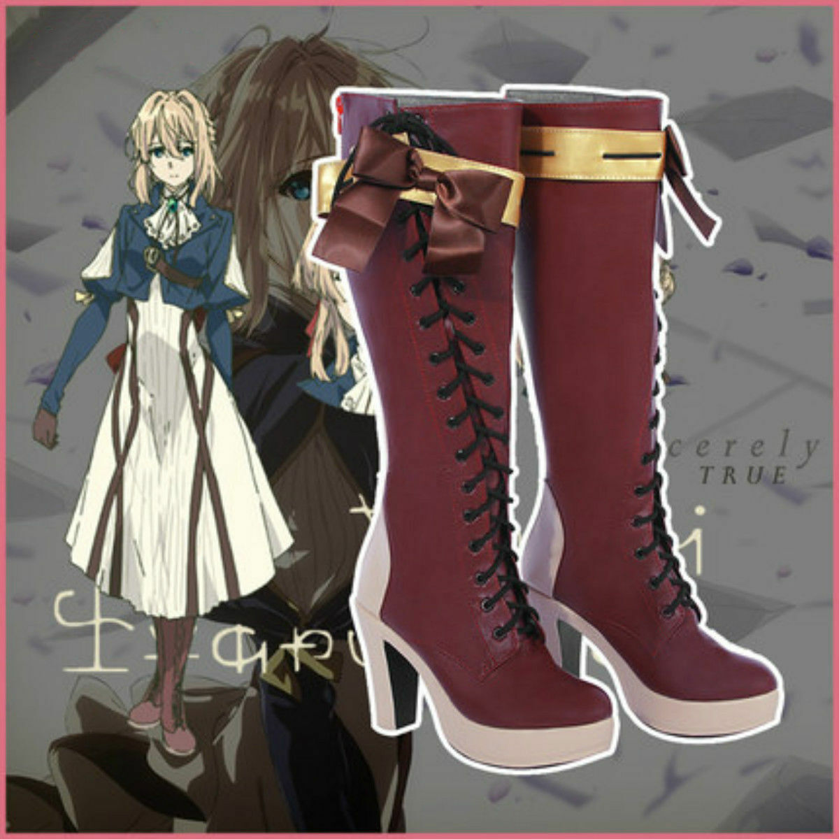 Hot sell Violet Evergarden Anime Boots Cosplay Shoes