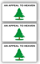 SET OF 3 An Appeal To Heaven American Flag Car MAGNET Magnetic Bumper Sticker