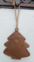 ❤ Kleiner Tannenbaum Zum HäNgen Metall Antiklook Rost Vintage Weihnachten ❤