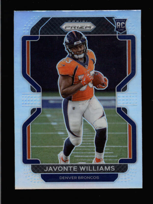 JAVONTE WILLIAMS 2021 PANINI PRIZM #345 SILVER PRIZMS ROOKIE CARD RC BC2281
