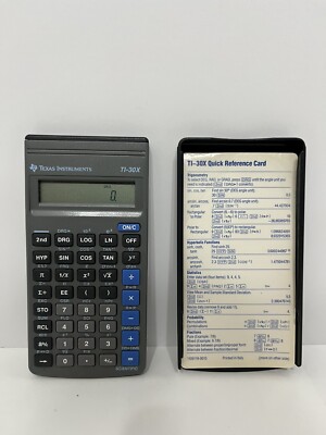 Texas Instrument TI-30X Solar Scientific Calculator W/ Quick Reference Card
