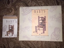 Vintage Michel & Co.Baby's First Year Keepsake Calendar With Stickers+Photo Book