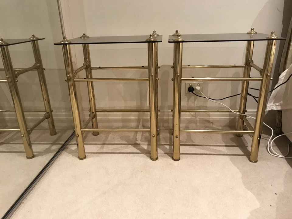 Brass Bed King Size and two side tables - image 4 of 4