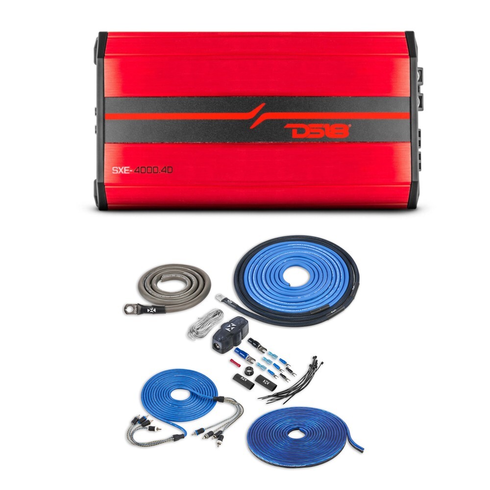 4-канальный автомобильный усилитель DS18 SXE-40004DRD класса D серии SXE с комплектом усилителей 6849000₽