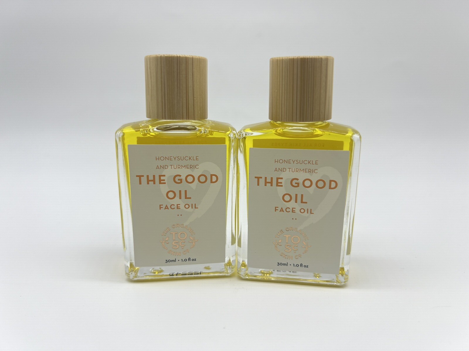 2x Organic Face Oil The Good Oil Honeysuckle & Turmeric Rejuvenating Oil 1 fl oz