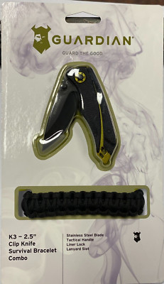 Gerber K3 2.5'' Clip Knife and Survival Bracelet Combo Set Cool Guy Gift