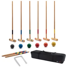 GSE Games & Sports Expert Premium 6-Player Croquet Set for Adults & Kids