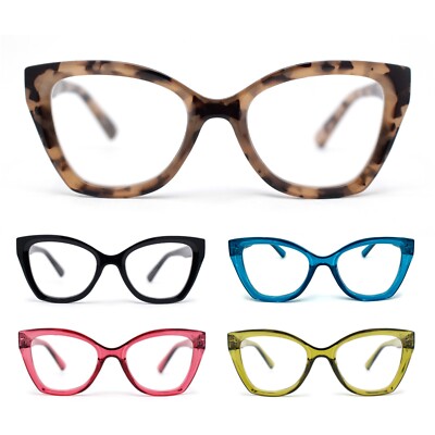 Trendy but Classy Thick Cat Eye Shades (ONE PAIR) Amazon.com: AIEYEZO Oversized Cat Eye Sunglasses for Women  main image 2