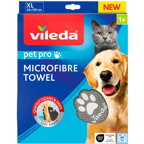 Vileda Pet Pro Microfaser-Handtuch XL, grau - Bild 2 von 6