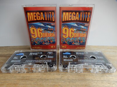 2 x MEGAHITS 96 MUSIK KASSETTE MC TAPE 1996 POLYSTAR EAST MASTERBOY DUNE SCOOTER