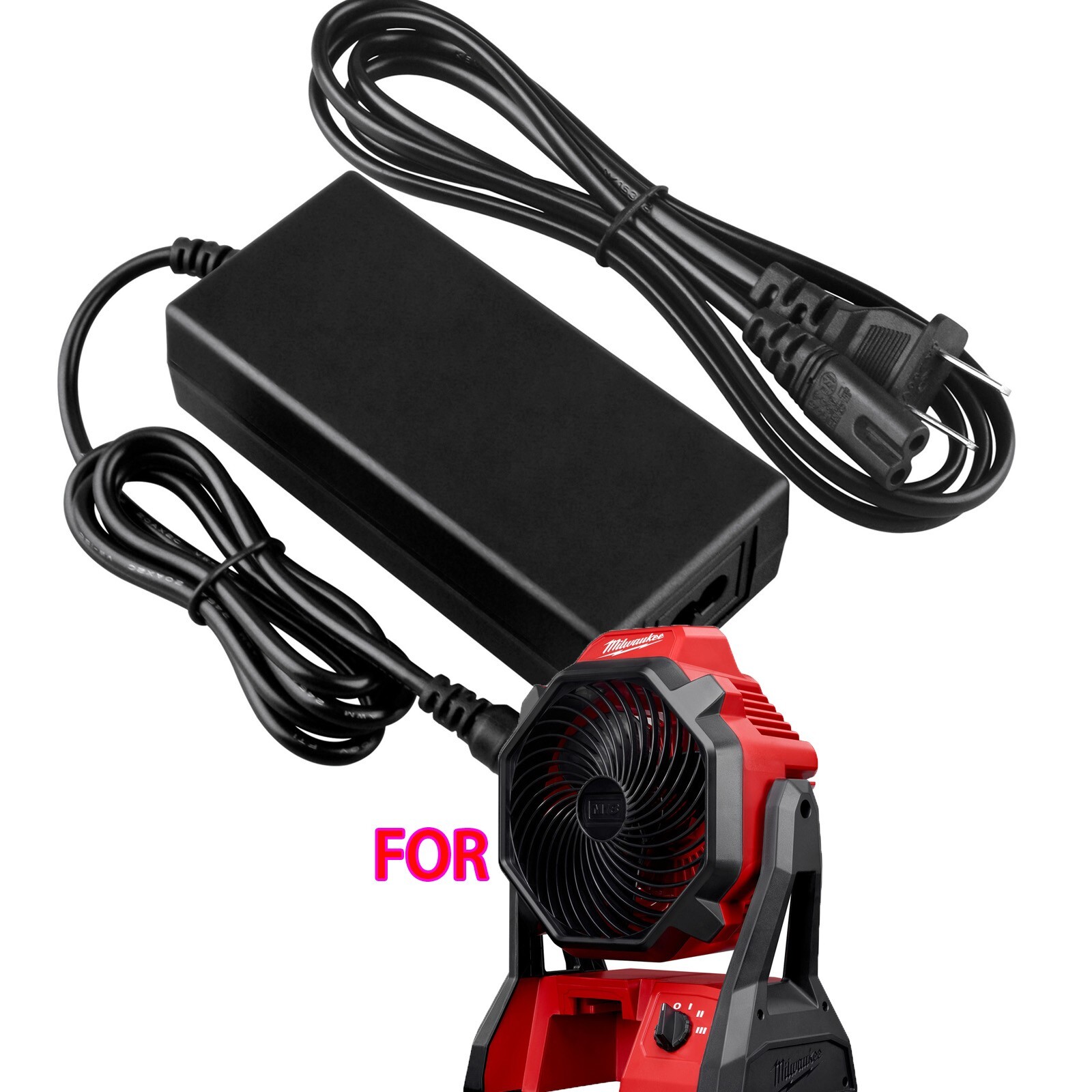 Milwaukee M18 18V Jobsite Fan AC/DC Adapter 0886-20 23-81-0701