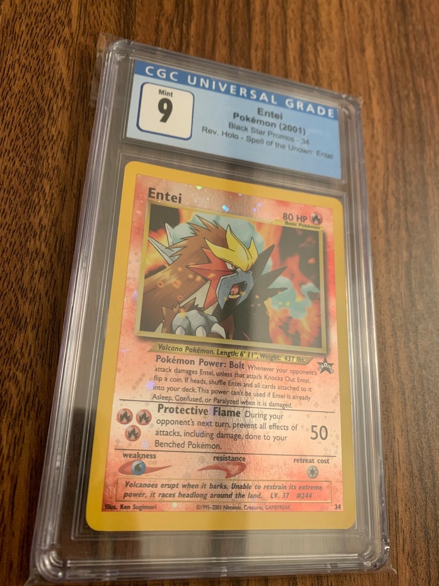 ポケモンカード　エンテイ　スター　psa9 Pokemon CGC 9 Black Star Promo Entei - Reverse Holo #34, Graded