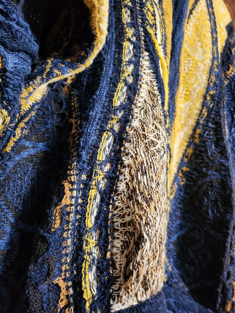 BRAND NEW COOGI Classic Vintage Blue Yellow 3D Linen Cotton BRAND NEW COOGI Classic Vintage Blue Yellow 3D Linen Cotton