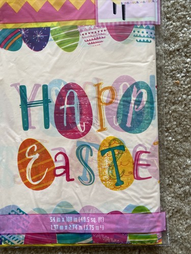 Happy Easter Tablecloth 54inx108in - Picture 4 of 6