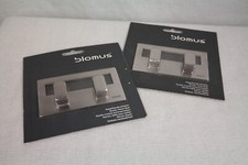 Image of Pair of Blomus Vindo Self Adhesive Double Towel Hooks - Stainless Steel