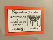 PERSPECTIVE Time Line Game 1992 card used BYZANTINE EMPIRE History free ship