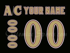 Peterborough Petes Customized Number Kit for 2004-2006 3rd Uniform