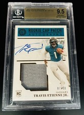 Travis Etienne 2021 Panini Encased Rookie Patch Auto RPA W/50 Beckett 9.5 Jags