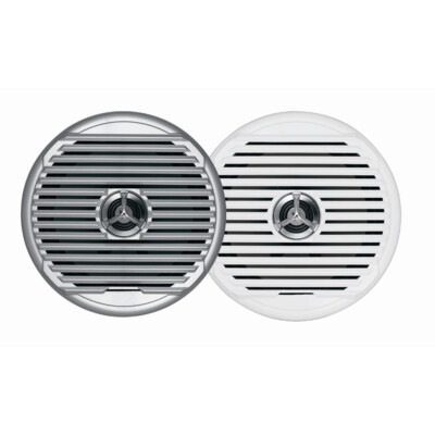 JENSEN MSX65R 6.5 Inch Speaker 75W White Silver Grilles Marine Audio