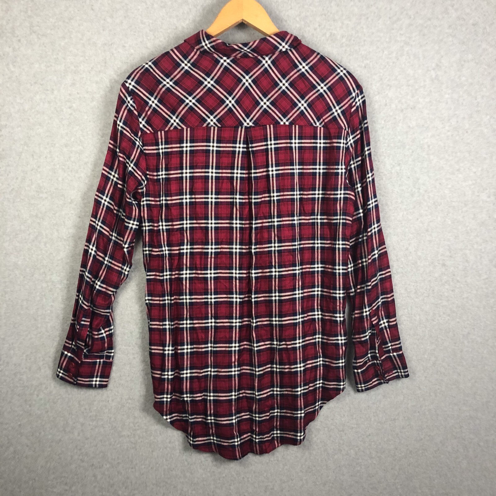 Threads 4 Thought Red Button Down Plaid Tunic Siz… - image 6