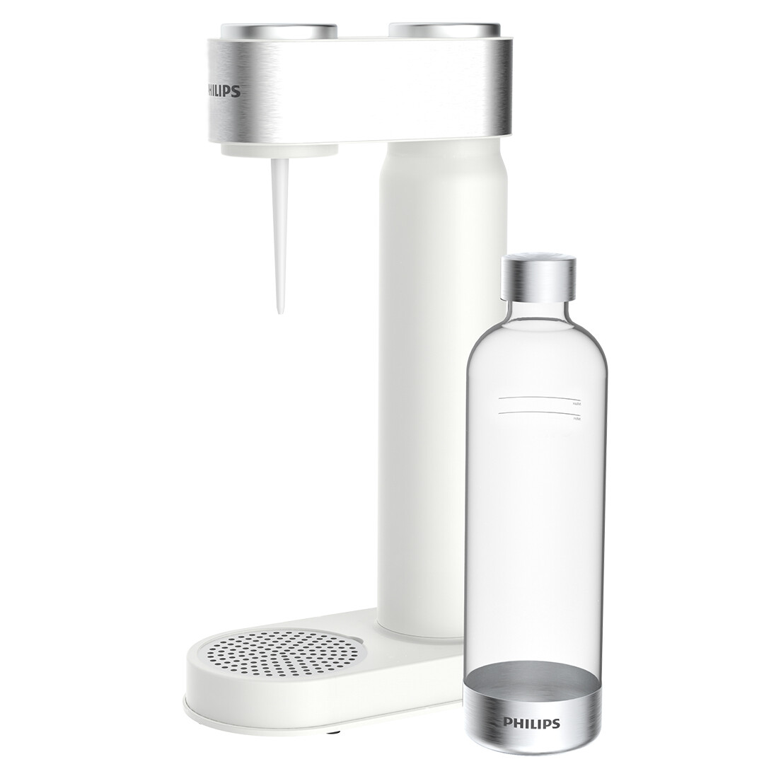 Gasatore Acqua Philips GoZero: Design Inox e 1 Bombola CO2 Inclusa