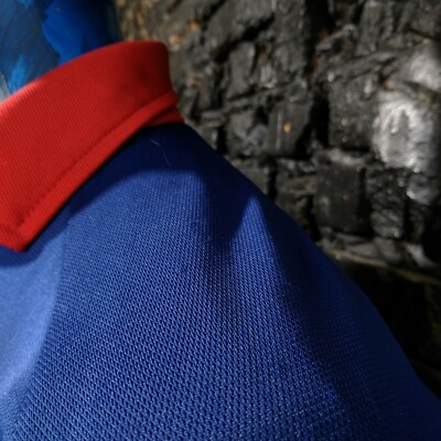 MAILLOT DE CORPS col V bleu chiné AMIRAL ancien vintage taille 2