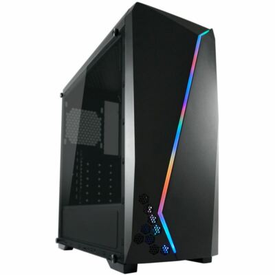 PC-Gehäuse LC-Power Gaming 700B Hexagon Midi Tower Case Schwarz mit Fenster