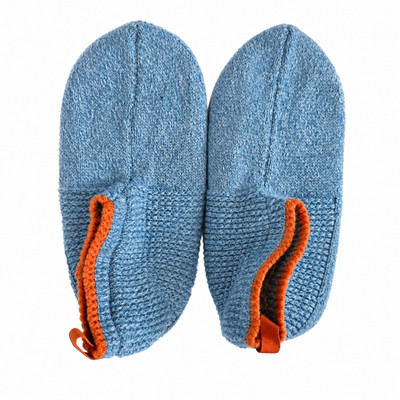Bombas - Gripper Sherpa Lined Slipper - House Shoe Sock - Light Blue - Medium