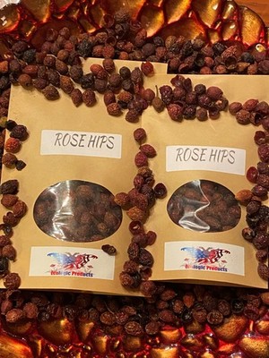 European Rose Hips Whole ~ Wild Crafted & Natural ~ Rosa Canina ~ Eco Prod