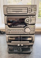 JVC CA-D672TR Stereo Hi-Fi 3-CD Double Tape Radio & Remote Tested & Working NEW