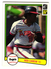 1982 Donruss - Rod Carew #216 California Angels HOF