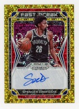 SPENCER DINWIDDIE 2021-22 PANINI PRIZM FAST BREAK GOLD PIRZM AUTO AUTOGRAPH /10