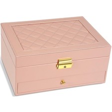 2-Layer Jewelry Box for women, jewelry organizers and storage with Removable ...