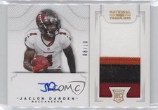 2021 Panini National Treasures Holo Gold 8/10 Jaelon Darden Patch Auto 14rq